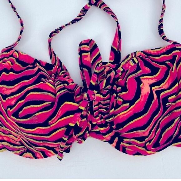 Salt + Cove Mane Event Underwire Bralette Bikini Top NWT size S Zebra Print swim - Picture 6 of 13
